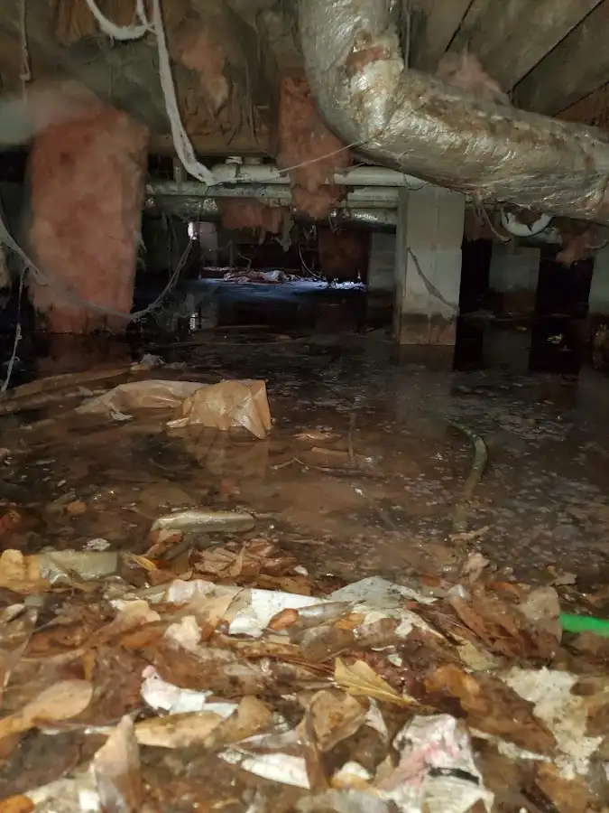 Crawl space flood assessment for Commercial Water Damage Restoration in Plaistow