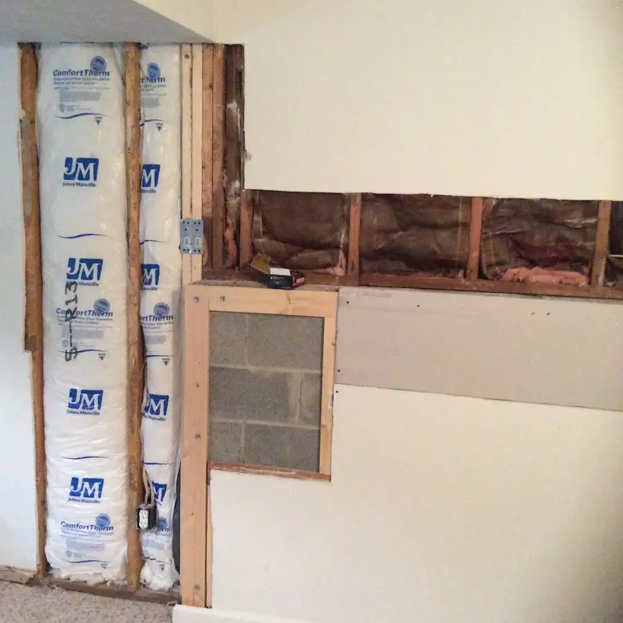Wall insulation replacement during Contents Cleaning & Restoration in Plaistow